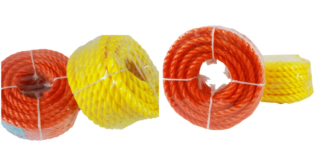 High Strength Woven Marine Polyamide PE PP Poly-Wire Polypropylene Plastic Polyester 3 Strands of PP Rope (nylon / PP / PE / polyester)