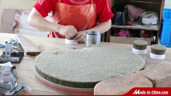 Смесь натуральной щетины из твердой конической нити ПБТ для кистей.